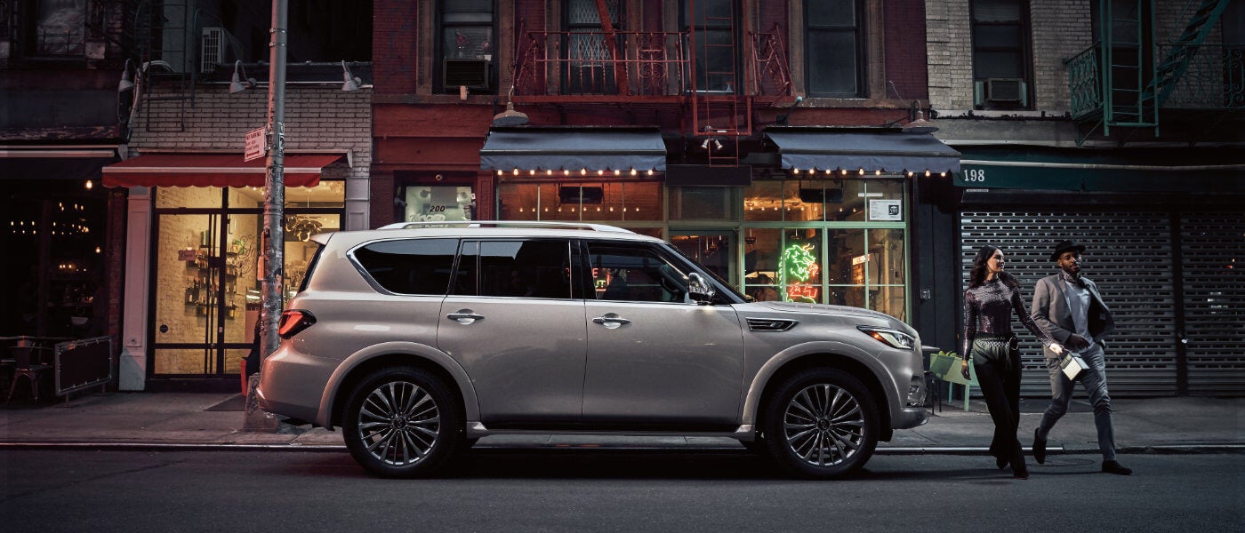 2021 INFINITI QX80 parked outside exterior view