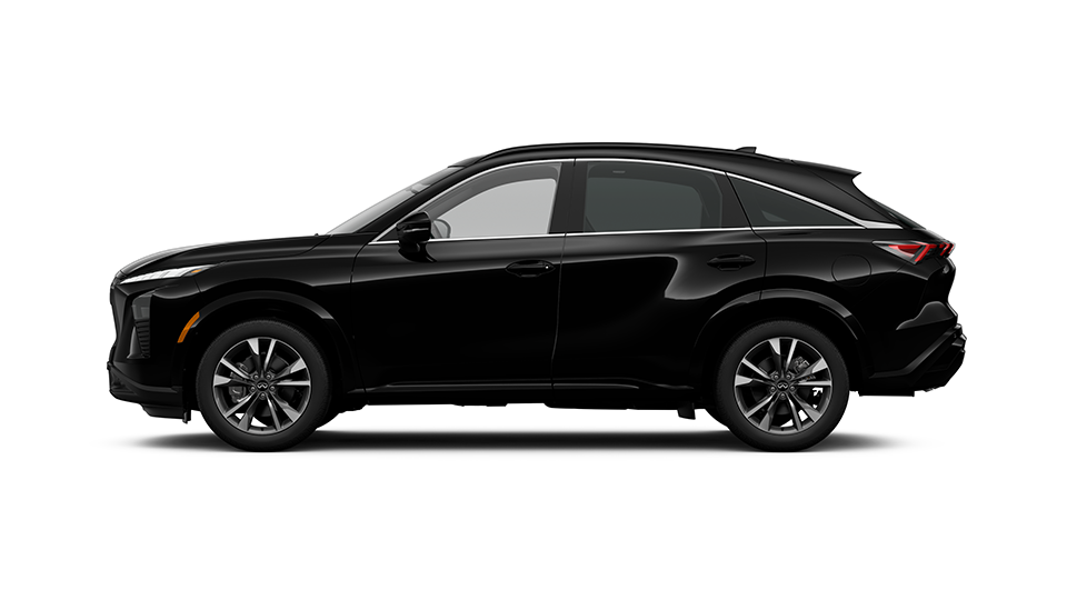 2027 INFINITI QX65 LUXE AWD side profile in black