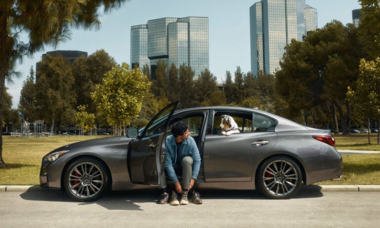 2024 INFINITI Q50 Exterior In Front Of City